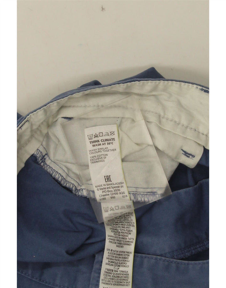 Marks & Spencer Herre Chino Shorts W38 XL Blå Bomuld