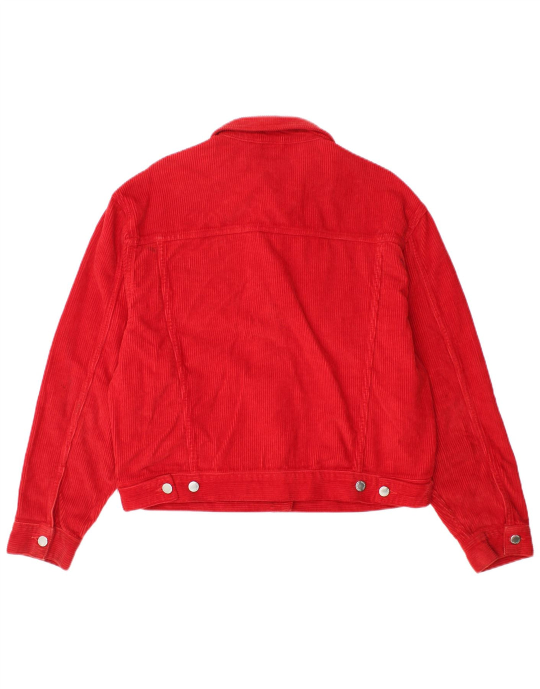 Topshop Dame Oversized Corduroy Jacket UK 10 Lille Rød Bomuld