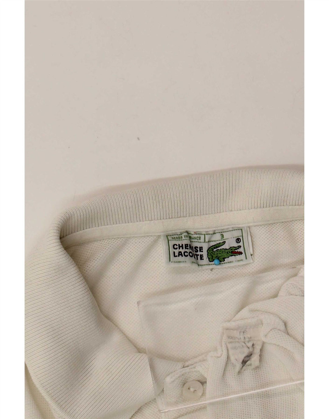 Lacoste herre poloskjorte str. 3 Lille hvid bomuld