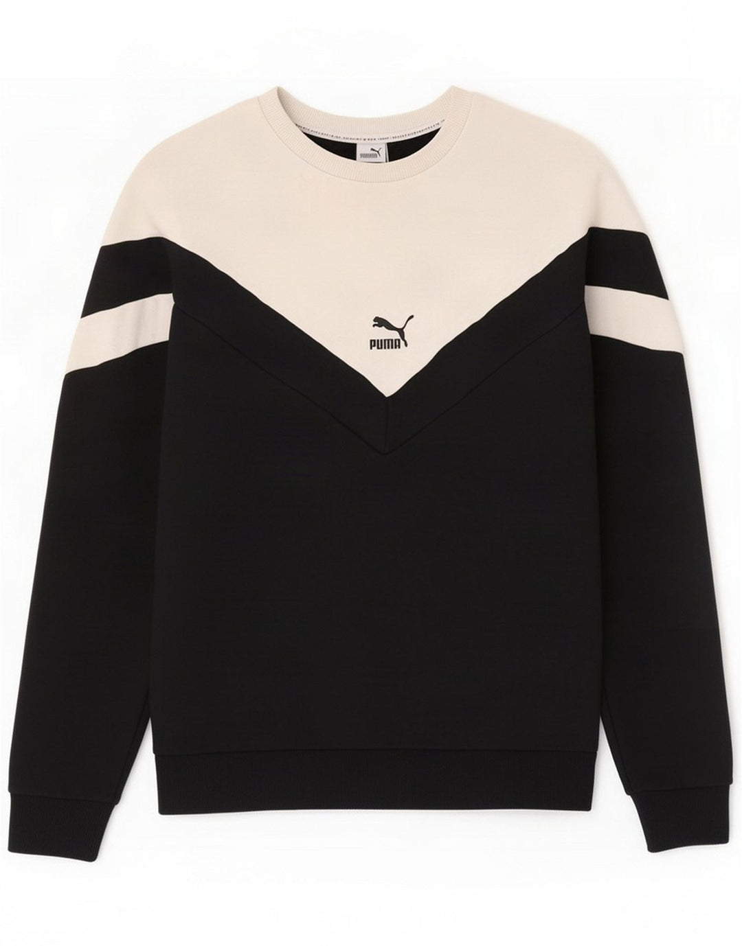 Puma Sweatshirt-trøje til mænd Medium Sort Farveblok