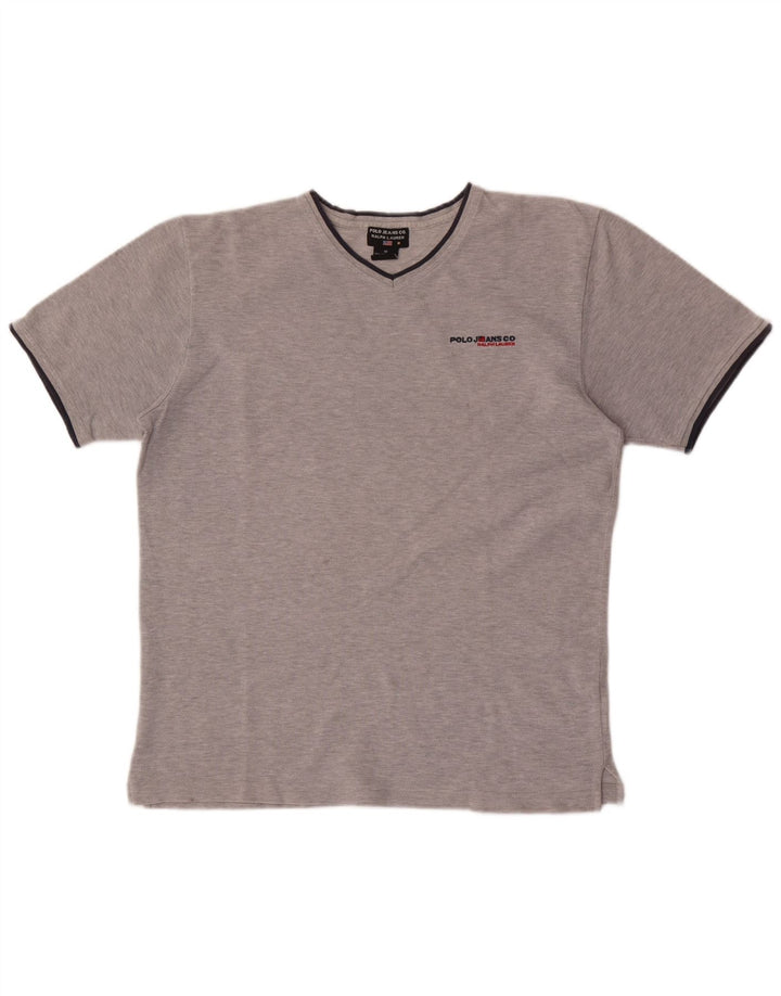 Ralph Lauren Herre T-shirt Top Medium Grey Flecked Bomuld