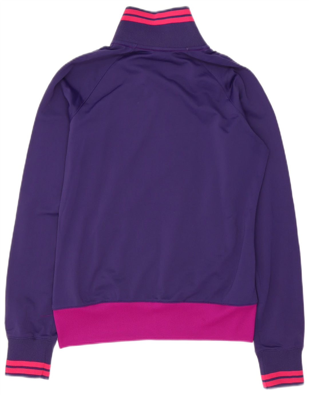 NIKE træningsdragt topjakke til kvinder UK 12 Medium Lilla Colourblock Polyester
