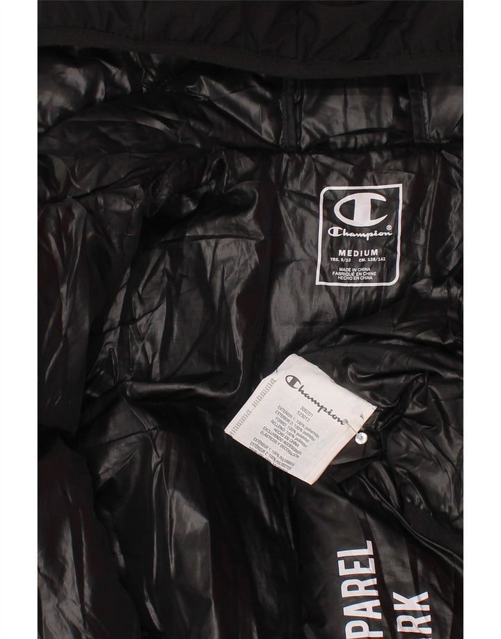 Champion drenge grafisk polstret hættejakke 9-10 år Medium Sort