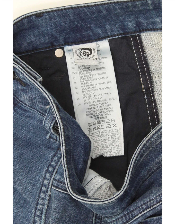 Diesel Dames Distressed Denim Shorts W27 Small Blue Bomuld