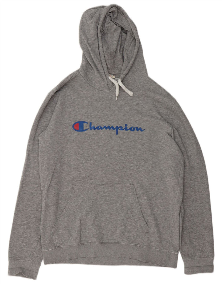 Champion Herre grafisk hættetrøje Jumper XL Grå Flecked