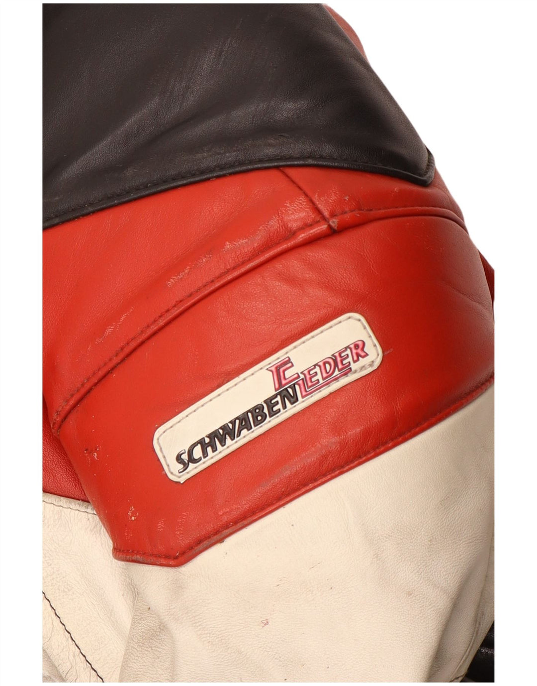 Schwabenleder Herre Læder Biker Jacket UK 38 Medium Sort Colourblock