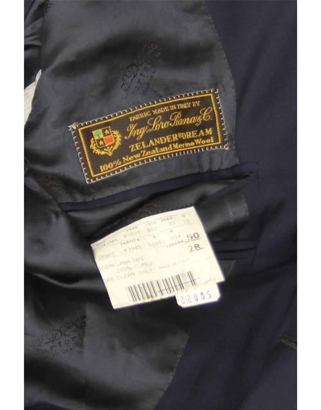 Ing Loro Piona & Co. Herre 2-knaps blazerjakke IT 50 Large Navy Blue