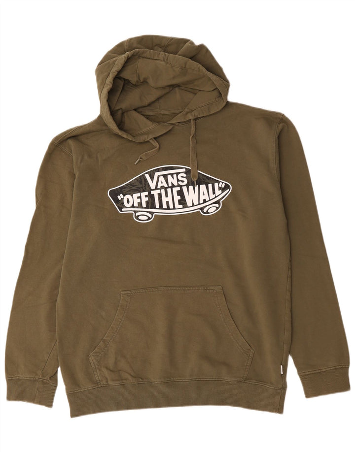Vans Grafisk hættetrøje til mænd Stor Khaki Bomuld