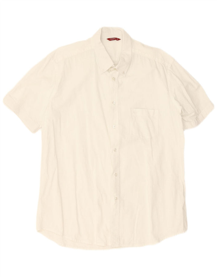 Carrera Kortærmet Herreskjorte XL Hvid Bomuld