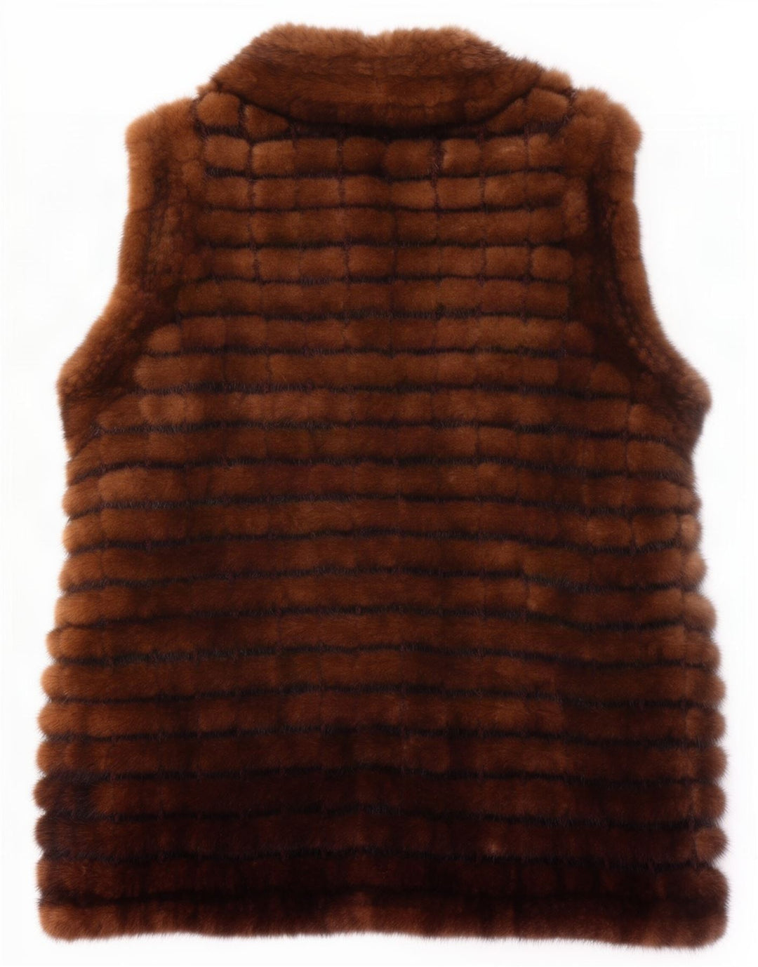 Vintage damepels Gilet UK 14 Medium Brown