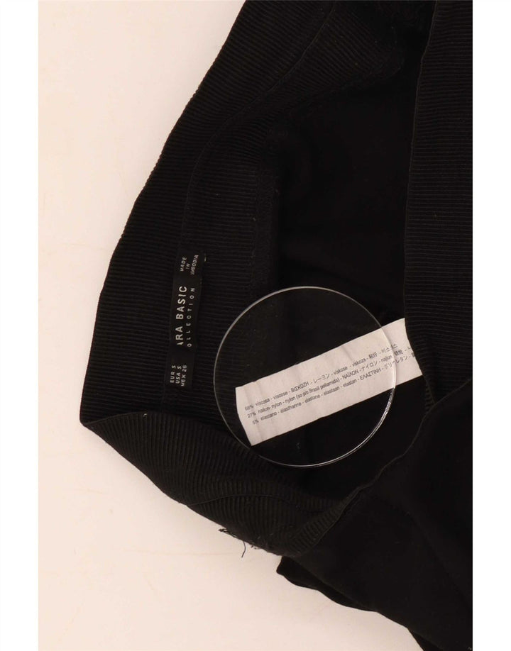 Zara Womens Leggings UK 8 Small Black Viscose