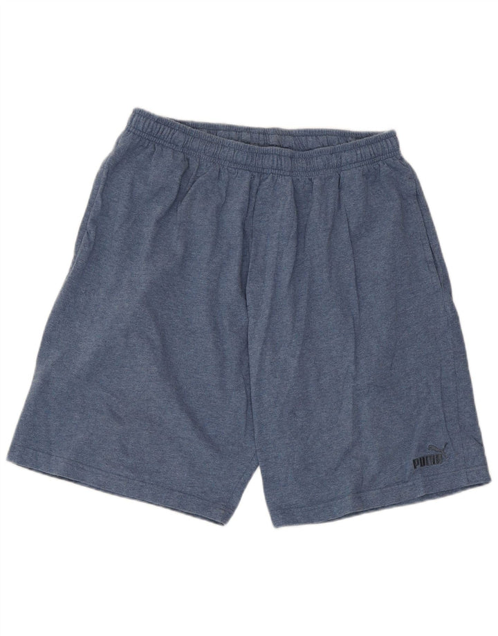 Puma Sportshorts til mænd store marineblå flækkede bomuld