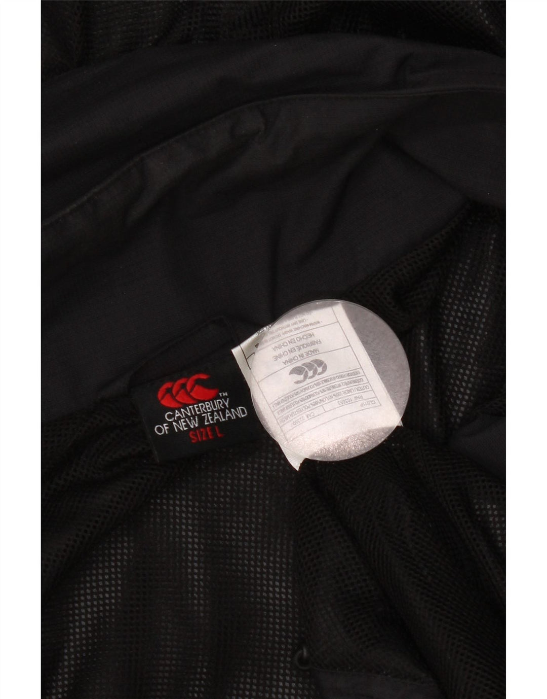 Canterbury Herre Hættetrøje Regnjakke UK 40 Stor Sort Nylon