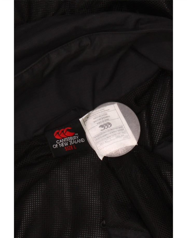 Canterbury Herre Hættetrøje Regnjakke UK 40 Stor Sort Nylon