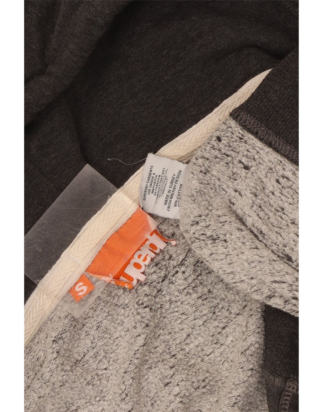 Superdry Hættetrøje med lynlås til mænd, lille grå bomuld