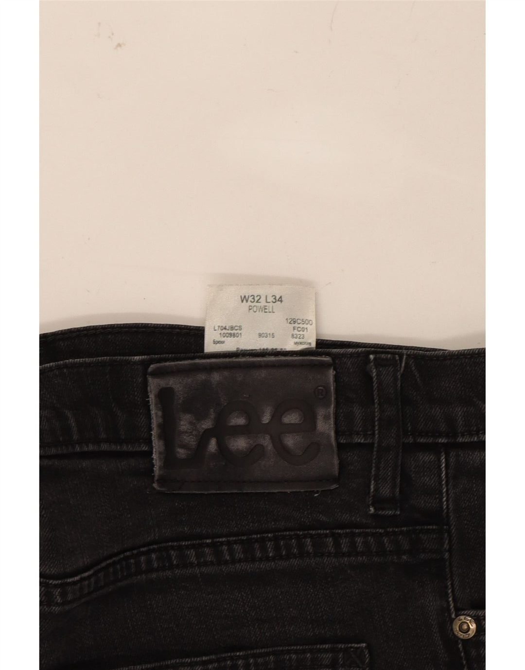 LEE Womens Powell Straight Jeans W32 L27 Black Cotton Vintage Lee and Second-Hand Lee from Messina Hembry 