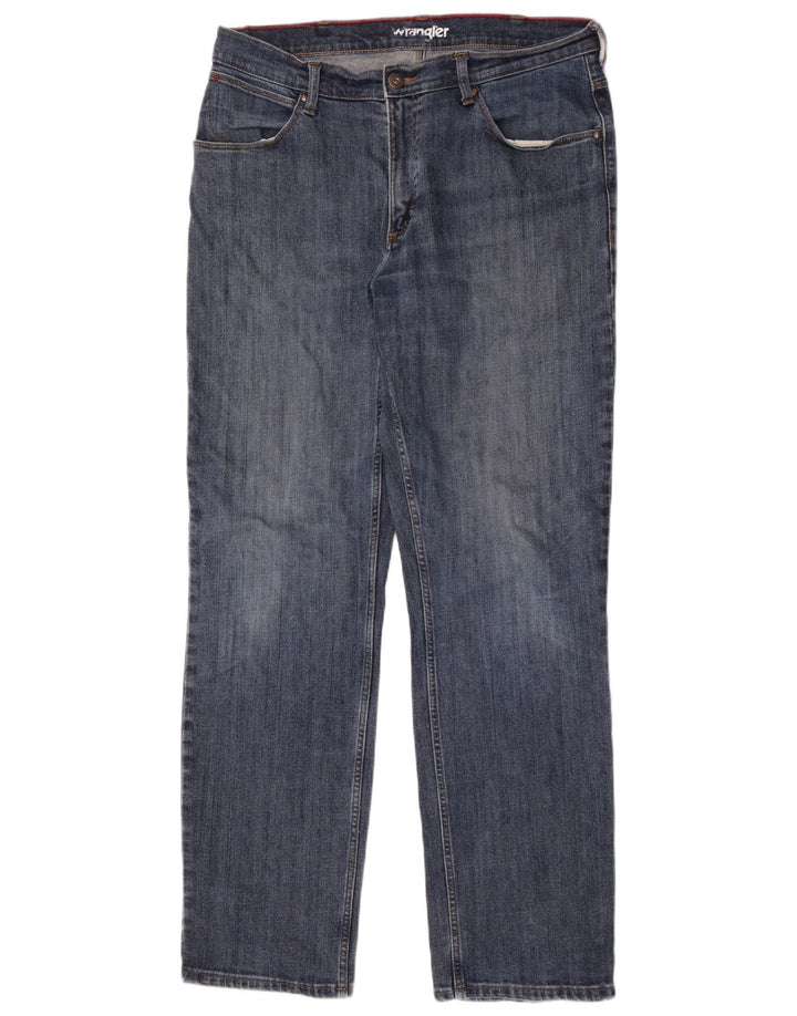 Wrangler Straight Jeans til mænd W36 L34 blå bomuld