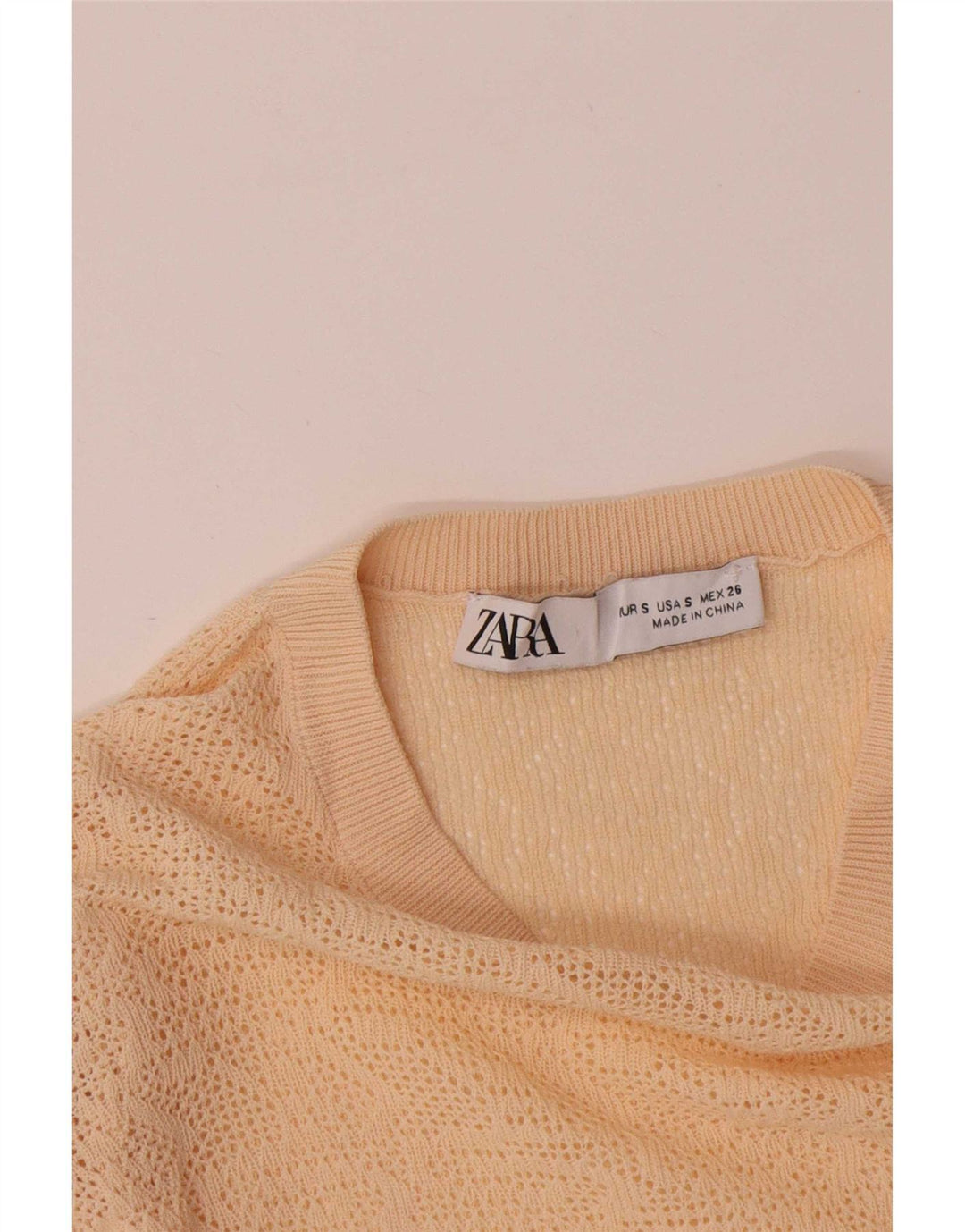 Zara Dametop Langærmet UK 8 Small Beige
