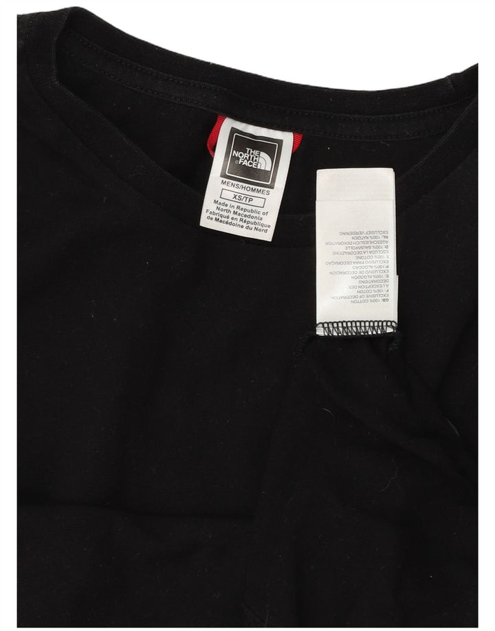 THE NORTH FACE Mens Graphic Top Long Sleeve XS Black Cotton