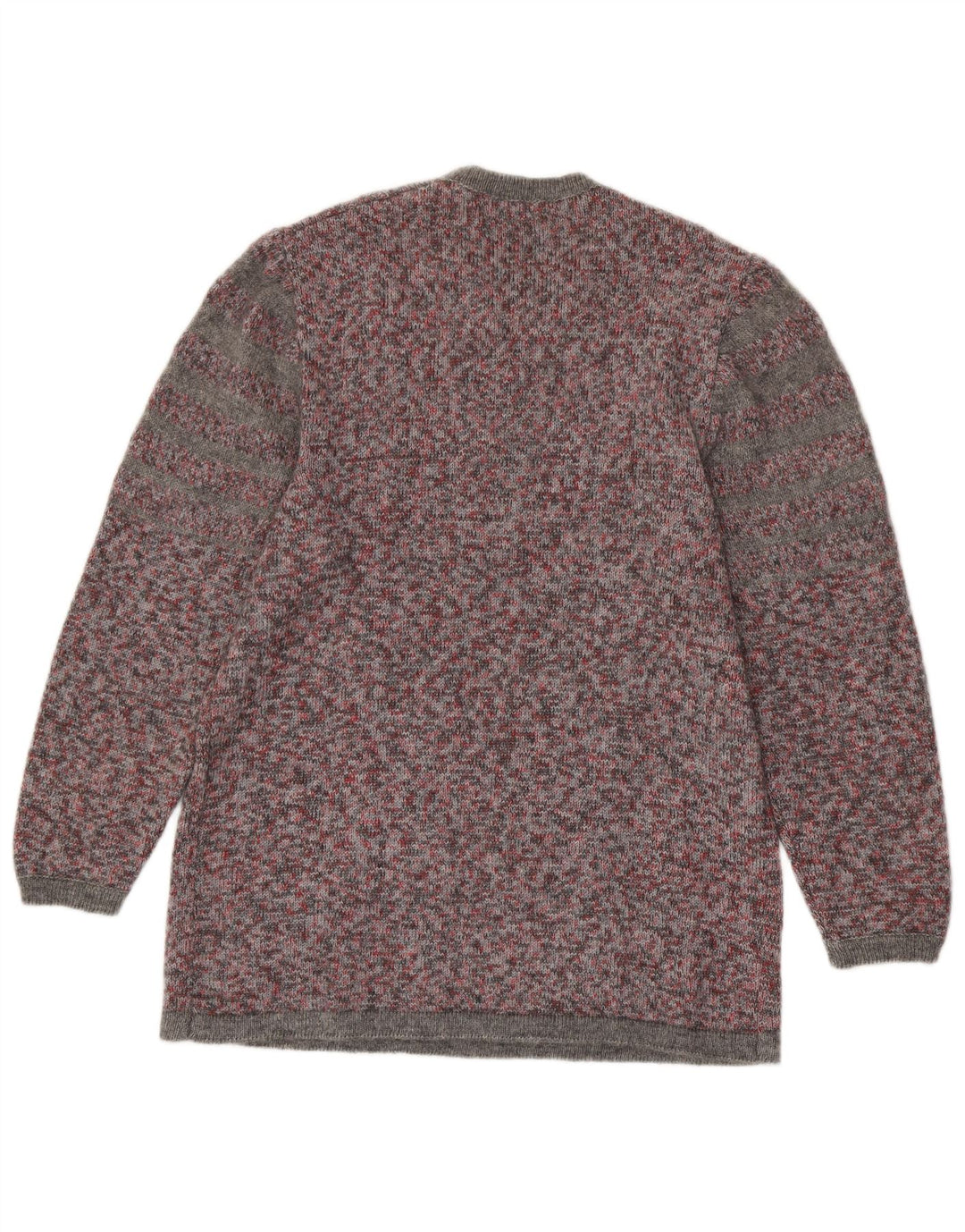 VINTAGE Dame sweater med rund hals DK 16 Stor Flerfarvet Flecked