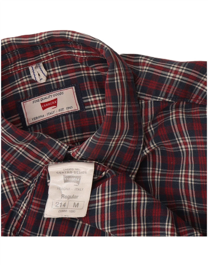 Carrera Herre Regular Fit Flanellskjorte Medium rød ternet bomuld