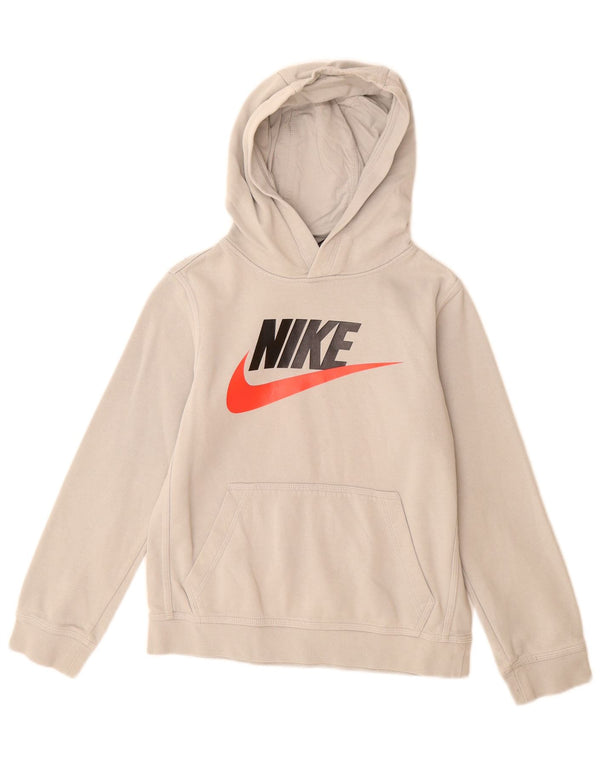 Nike drenge grafisk standard pasform hættetrøje trøje 10-11 år mellemgrå bomuld