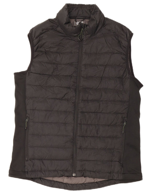 Jack Wolfskin Herre Polstret Gilet UK 34 XS Sort Polyester