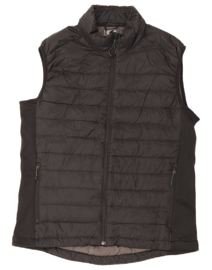Jack Wolfskin Herre Polstret Gilet UK 34 XS Sort Polyester