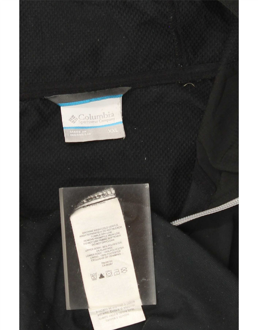 Columbia Træningsdragt med hætte til mænd Topjakke 2XL Sort Colourblock Polyester