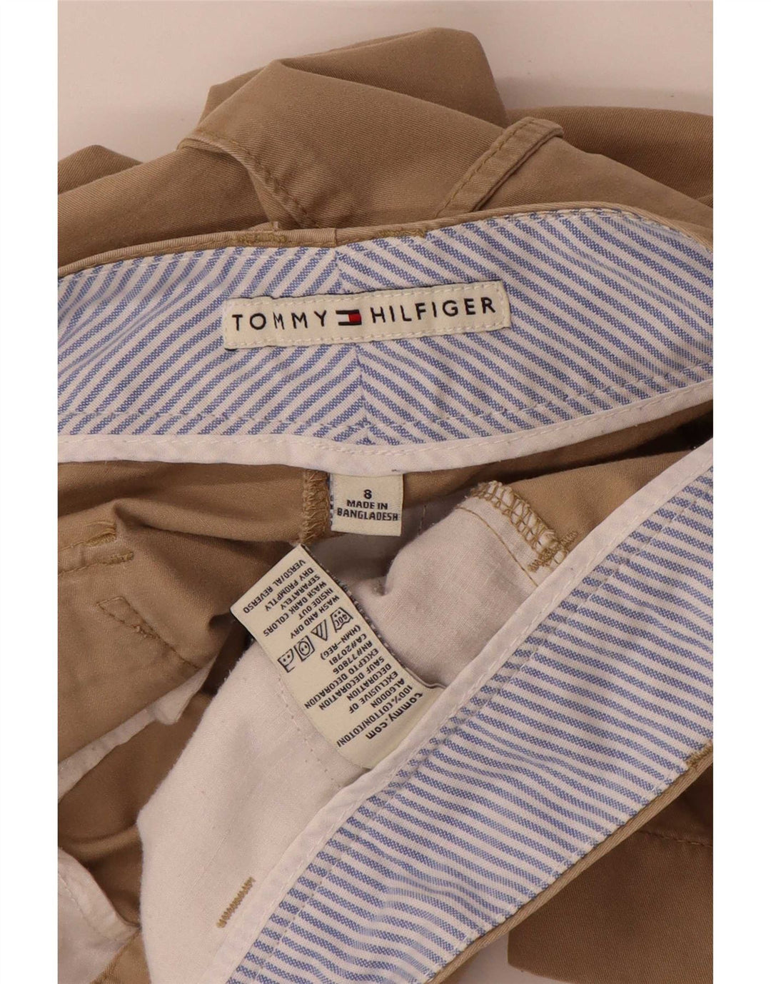 Tommy Hilfiger Chino Shorts til kvinder US 8 Medium W30 Beige Bomuld