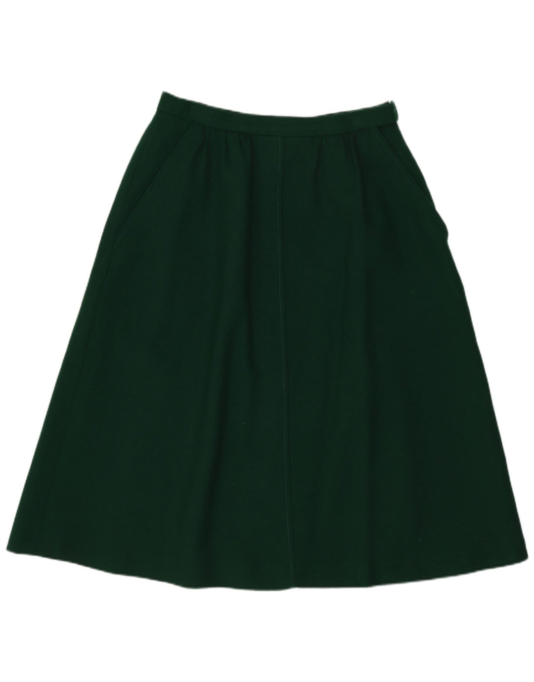 Jaeger Dame A-Line nederdel UK 14 Medium W26 Grøn uld