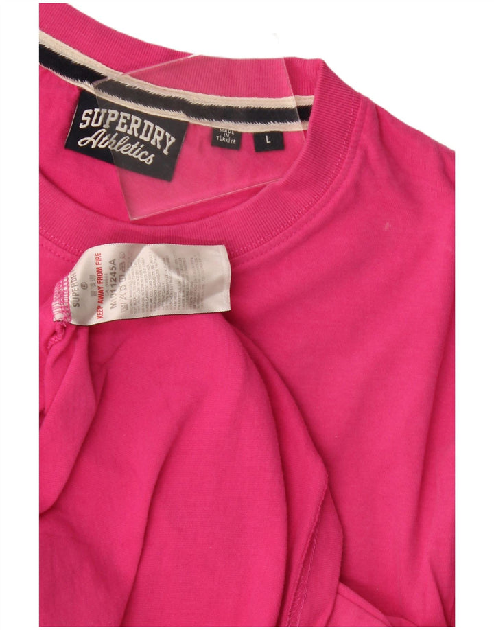 Superdry Herre T-shirt Top Stor Pink Bomuld