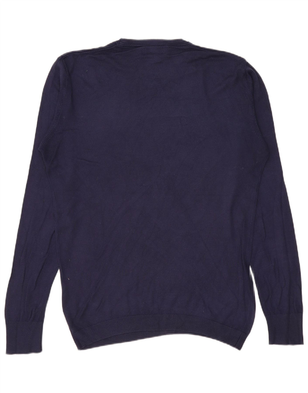 Zara Herre Crew Neck Jumper Sweater Large Navy Blue