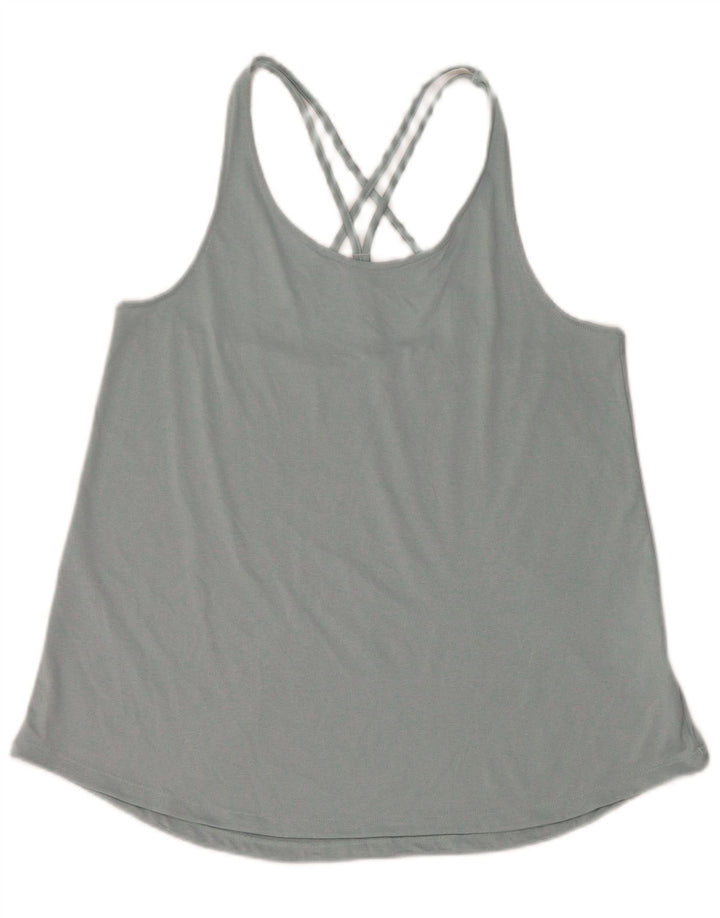Adidas Dame Aeroready Vest Top UK 14 Large Grå Polyester
