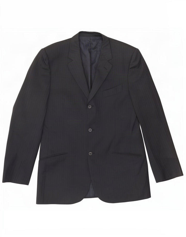 Carlo Pignatelli Herre 3-knaps blazerjakke IT 52 XL Marineblå nålestribe