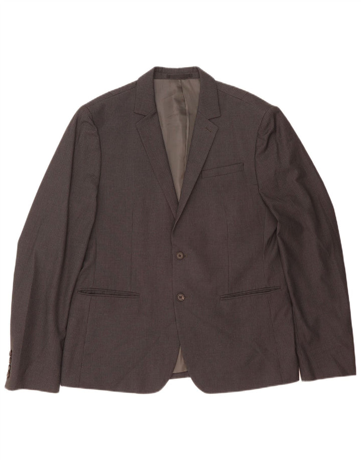 All Saints Herre 2-knaps blazerjakke UK 42 XL Grå nålestribe