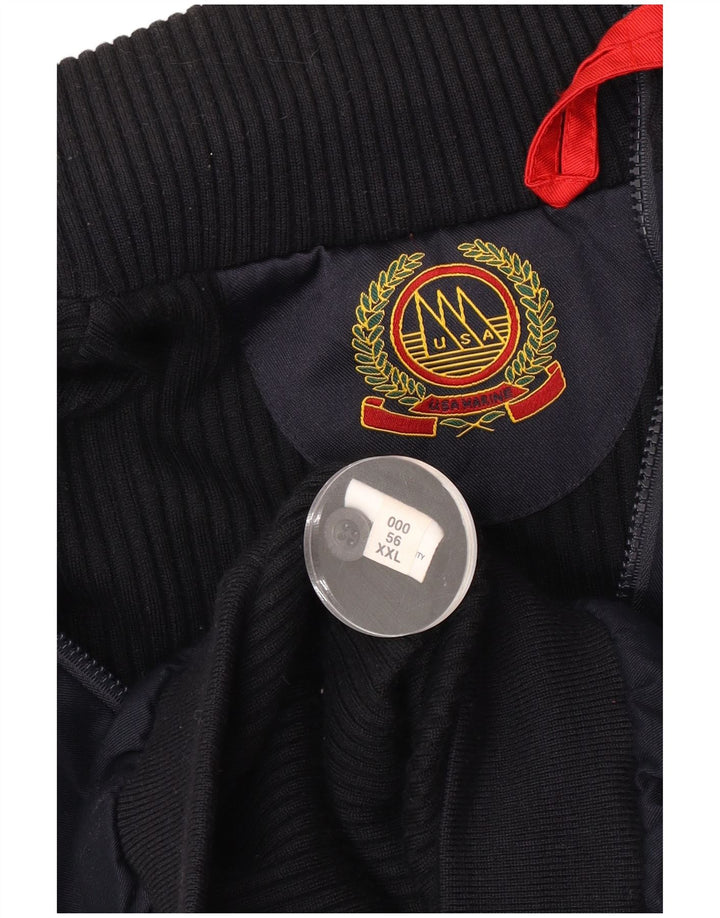 Vintage Herre Gilet UK 44 2XL Marineblå Uld