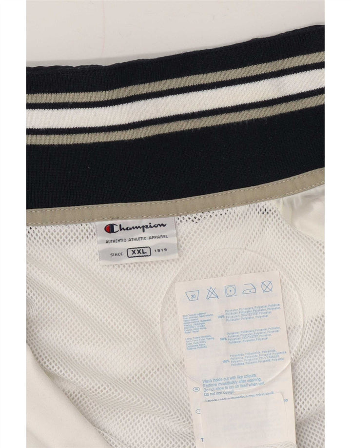 Champion Træningsdragt topjakke til mænd 2XL Hvid Colourblock Polyester