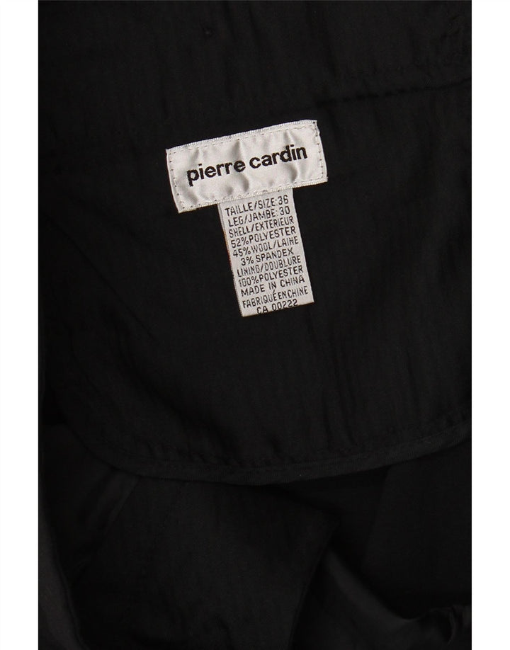 Pierre Cardin Lige Chinobukser til mænd W36 L27 Sort polyester