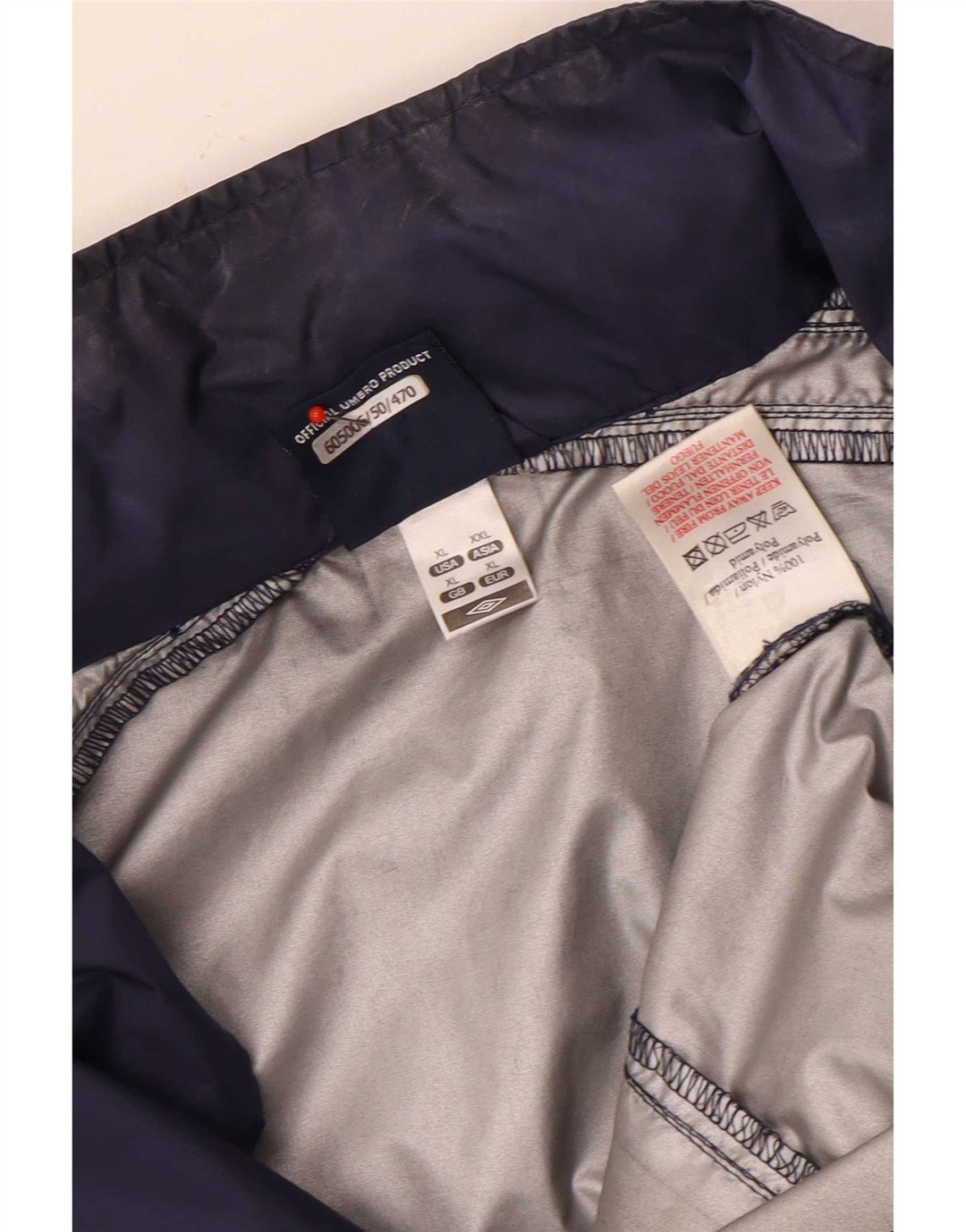 Umbro Herre træningsdragt Topjakke UK 42 XL Navy Blue Nylon