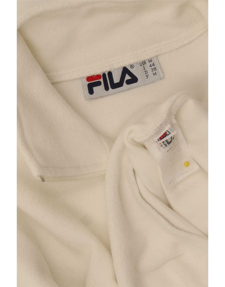 Fila Langærmet Fleece Bodysuit til kvinder UK 14 Medium White Polyester