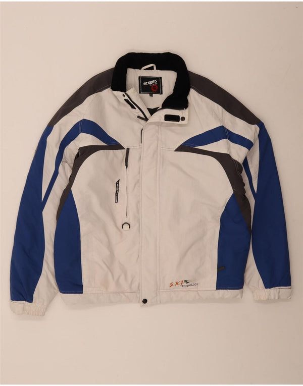 MC Kee's Mens Ski Jacket UK 42 XL White Colourblock Nylon