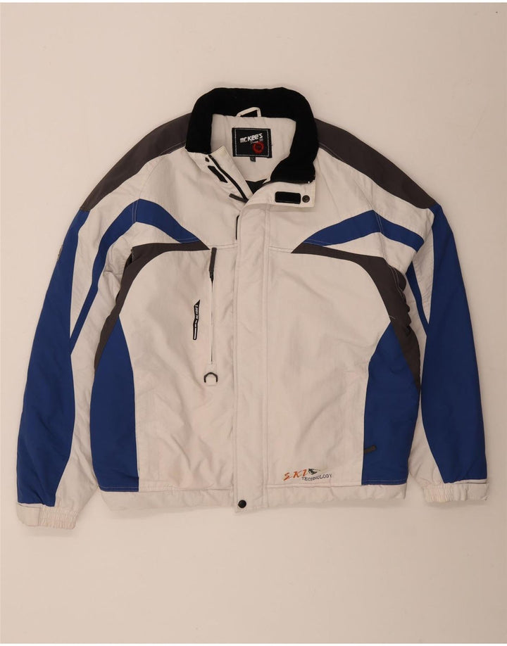 MC Kee's Herre Skijakke UK 42 XL Hvid Colourblock Nylon