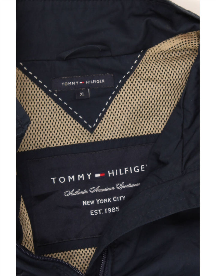 TOMMY HILFIGER Womens Bomber Jacket UK 18 XL Navy Blue Polyester Vintage Tommy Hilfiger and Second-Hand Tommy Hilfiger from Messina Hembry 