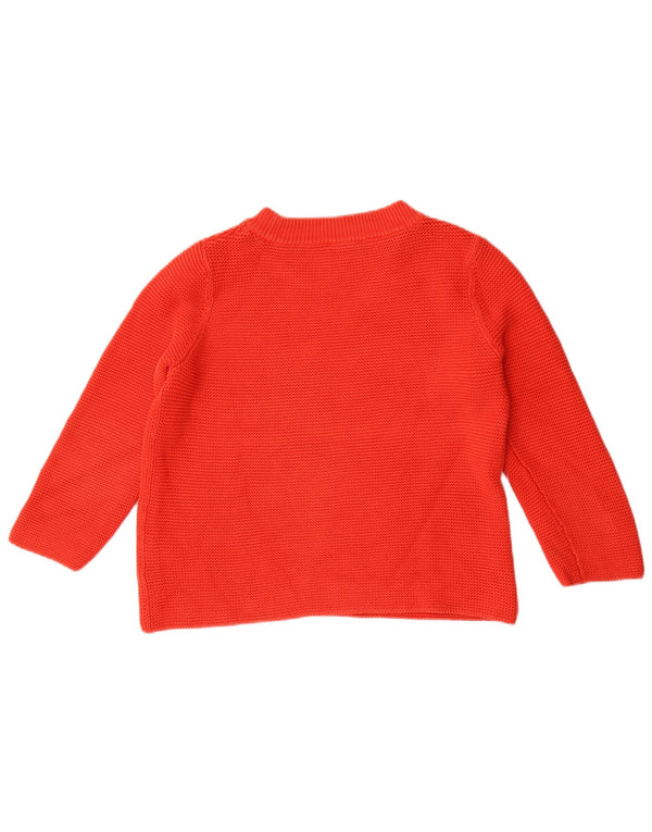 Cos Womens Crop Boat Neck Jumper Sweater UK 10 Small Red Bomuld