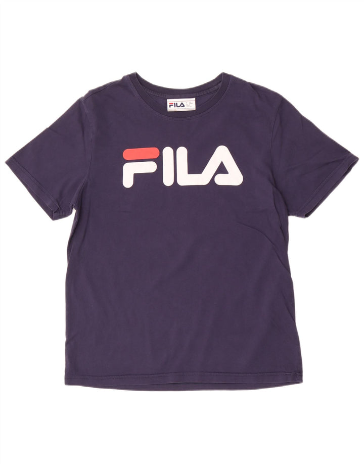 FILA Grafisk T-shirt til mænd, lille marineblå bomuld