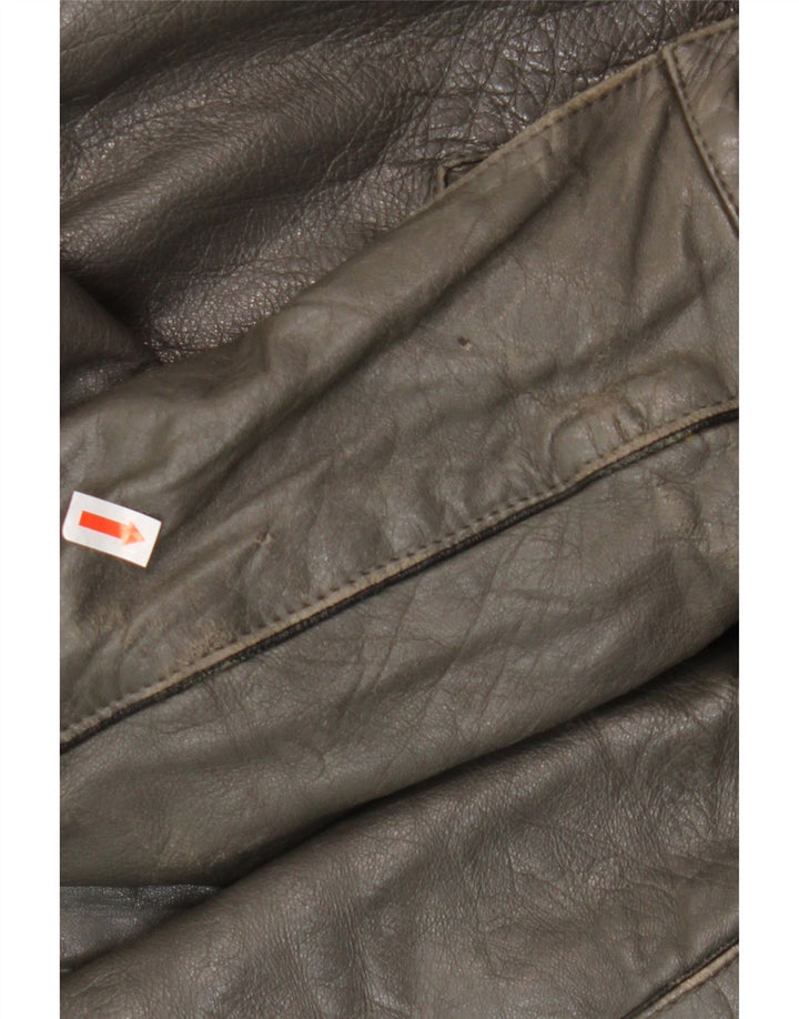 VINTAGE Læderjakke til mænd IT 50 Stor brunt læder