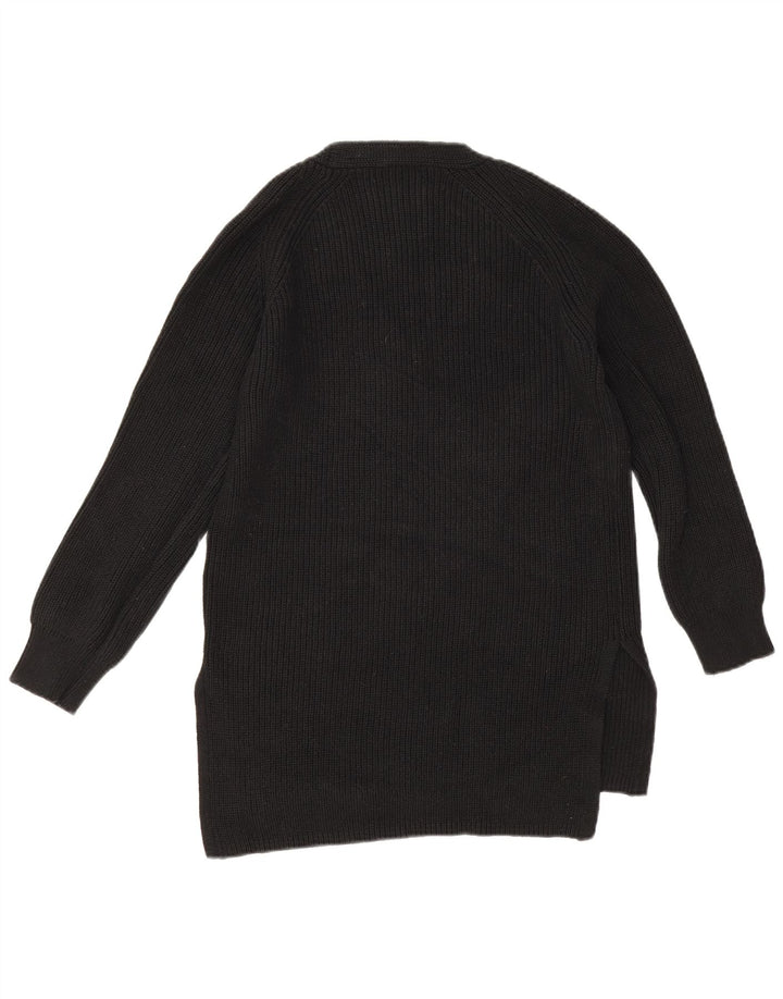 Marks & Spencer Dame Oversized V-hals sweater UK 10 Small Black