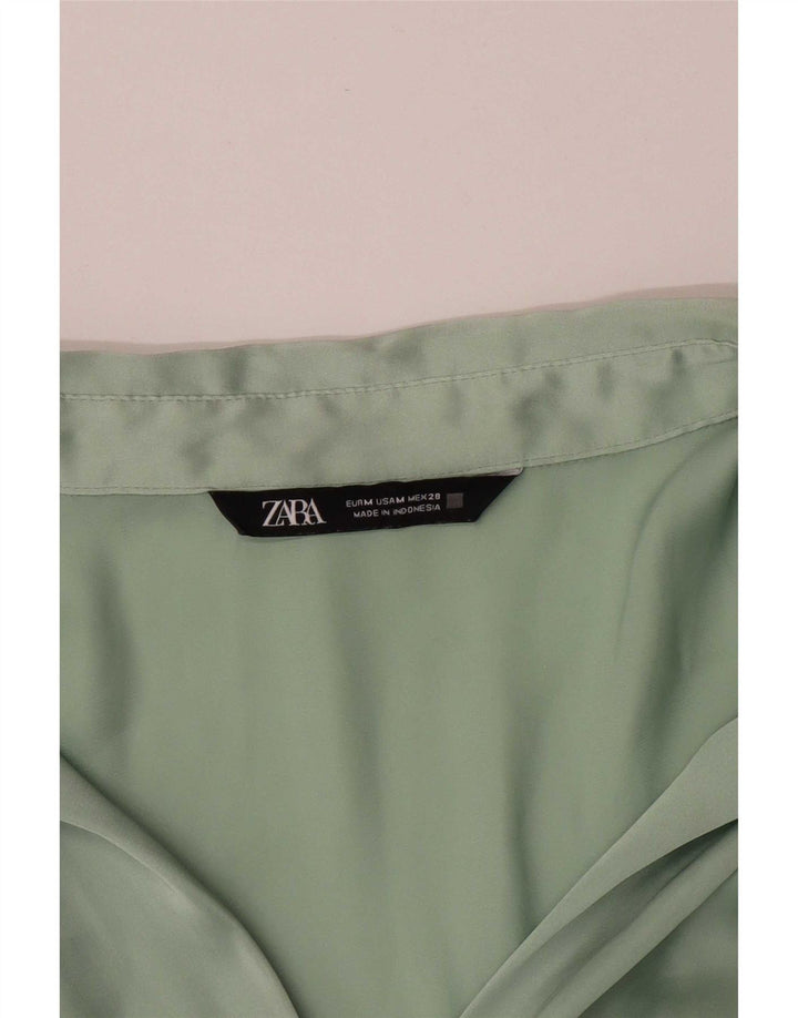 Zara skjortebluse til kvinder UK 14 Mellemgrøn