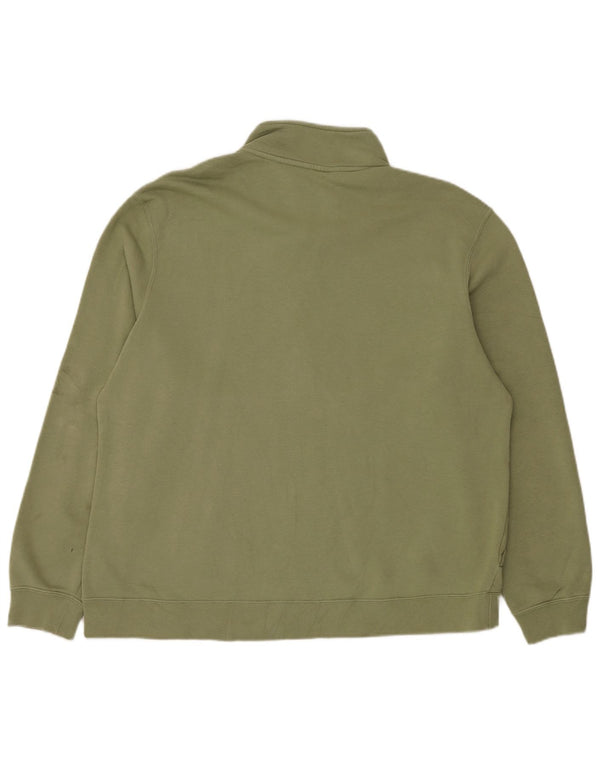 Nike Sweatshirt med lynlås til mænd XL grøn bomuld